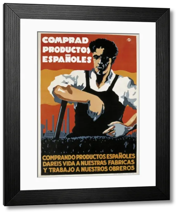 Framed Print : Spain. Francos dicatorship. Post-war. Comprad Framed Print : Spain. Francos dicatorship. Post-war. Comprad