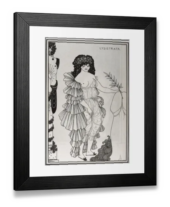 Framed Print : BEARDSLEY, Aubrey Vincent (1872-1898). Lysistrata Framed Print : BEARDSLEY, Aubrey Vincent (1872-1898). Lysistrata