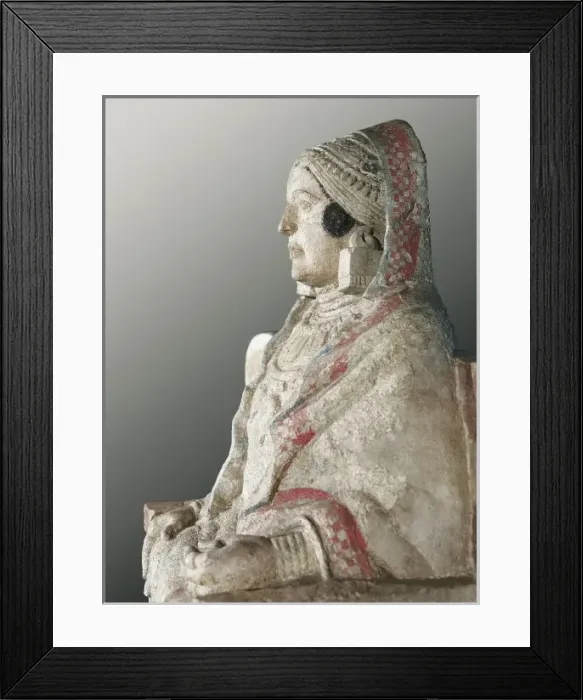 Framed Print : Lady of Baza. 4th c. BC. Limestone. Sculpture Framed Print : Lady of Baza. 4th c. BC. Limestone. Sculpture