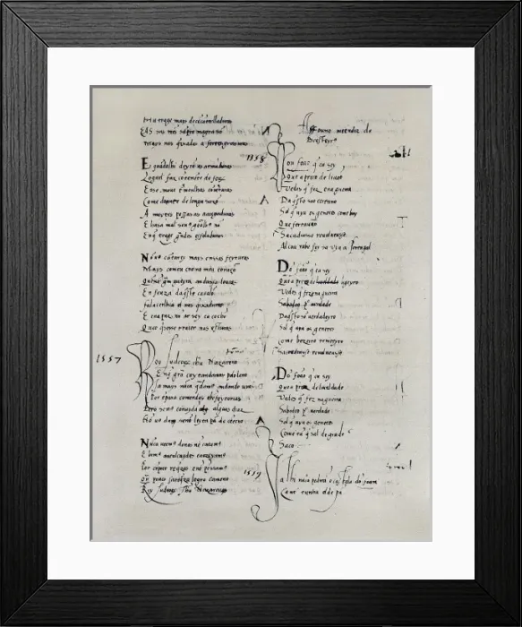 Framed Print : MENDES DE BESTEIROS, Alfonso. Portuguese troubadour Framed Print : MENDES DE BESTEIROS, Alfonso. Portuguese troubadour