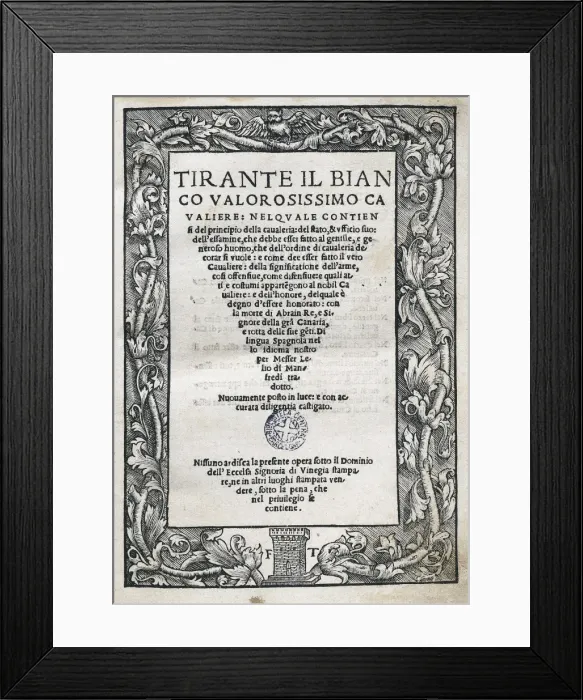 Framed Print : MARTORELL, Joanot (1413-1468). Knight and writer Framed Print : MARTORELL, Joanot (1413-1468). Knight and writer
