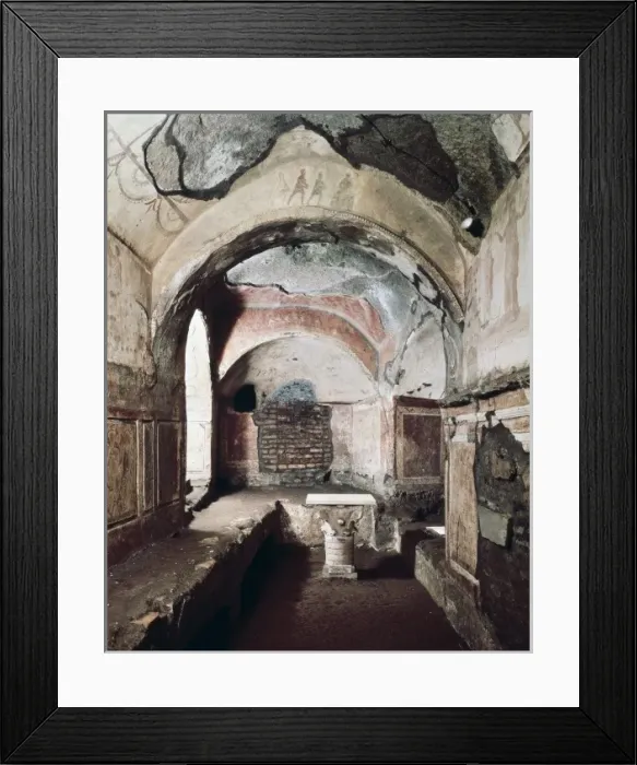 Framed Print : Priscilla Catacomb. ca. 200-250. ITALY. Rome Framed Print : Priscilla Catacomb. ca. 200-250. ITALY. Rome