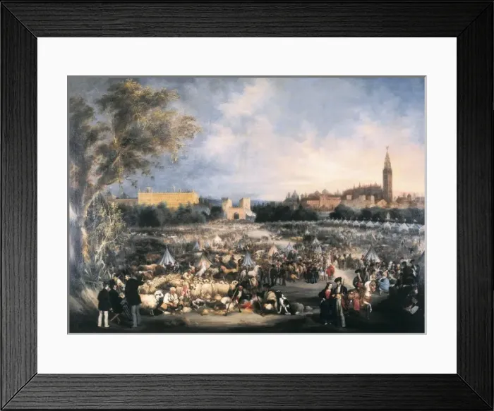 Framed Print : CORTES Y AGUILAR, Andr鳠(1815-1880). La Feria Framed Print : CORTES Y AGUILAR, Andr鳠(1815-1880). La Feria