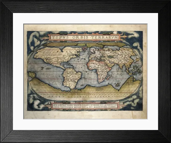 Framed Print : ORTELIUS, Abraham (1527-1598). Theatrum Orbis Framed Print : ORTELIUS, Abraham (1527-1598). Theatrum Orbis