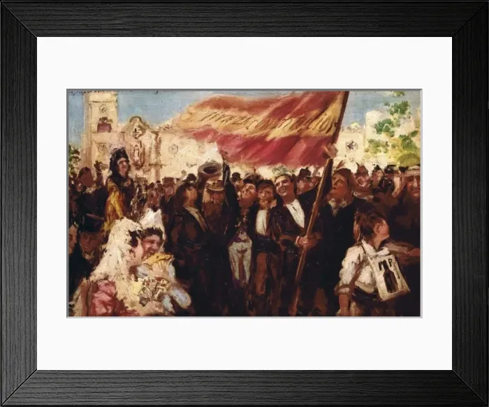 Framed Print : San Antonio Square of Cᤩz the Day of the Oath Framed Print : San Antonio Square of Cᤩz the Day of the Oath
