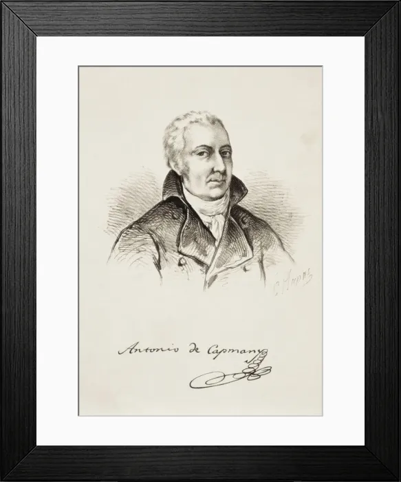 Framed Print : CAPMANY Y DE MONTPALAU, Antonio de (1742-1813) Framed Print : CAPMANY Y DE MONTPALAU, Antonio de (1742-1813)