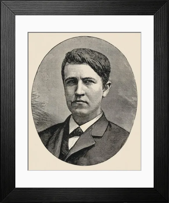 Framed Print : EDISON, Thomas Alva (1847-1931). United States Framed Print : EDISON, Thomas Alva (1847-1931). United States
