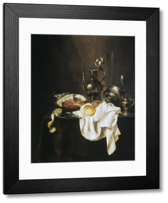 Framed Print : HEDA, Willem Claesz (1594-1680). Still Life of Framed Print : HEDA, Willem Claesz (1594-1680). Still Life of