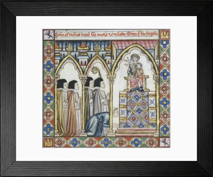 Framed Print : Alfonso X, called The Wise (1221-1284). Cantigas