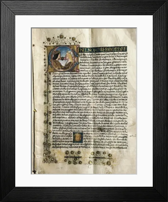 Framed Print : Priviledge granted by the Catholic Monarchs to Framed Print : Priviledge granted by the Catholic Monarchs to