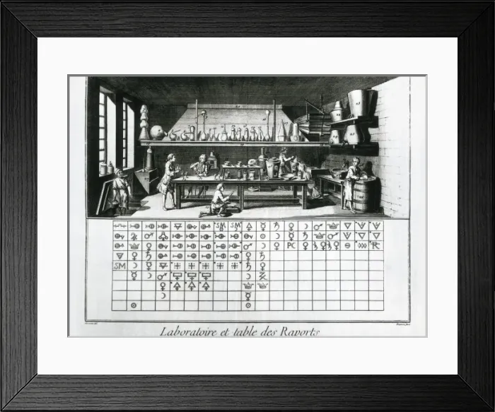 Framed Print : Pharmaceutical laboratory. Picture of the Enciclop餩e Framed Print : Pharmaceutical laboratory. Picture of the Enciclop餩e