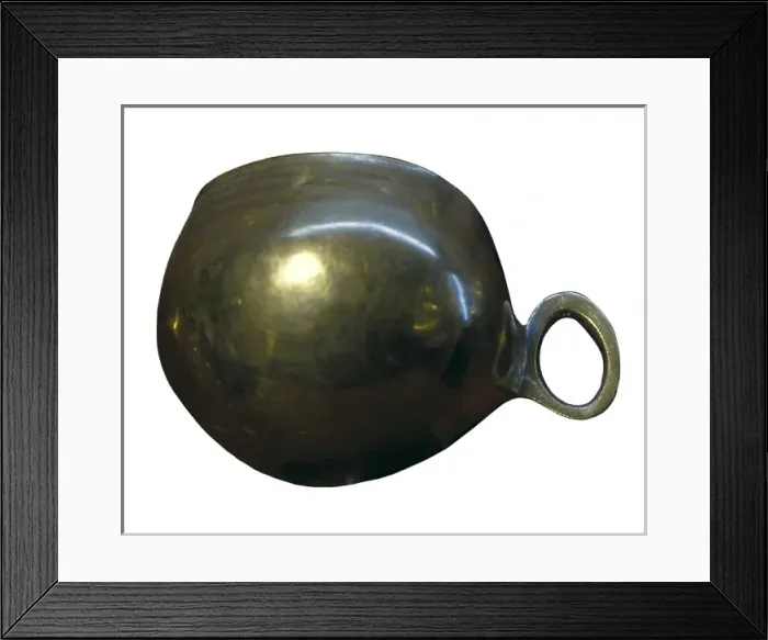 Framed Print : Round golden jug with a handle (1000-1500 BF) Framed Print : Round golden jug with a handle (1000-1500 BF)
