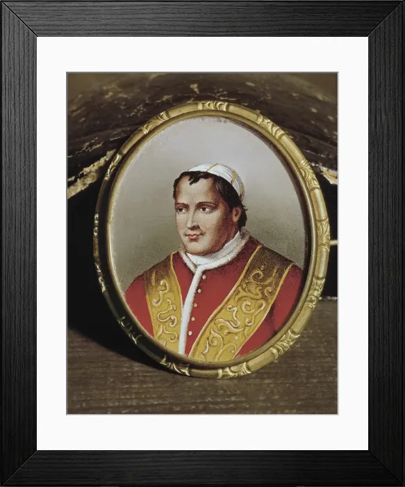 Framed Print : PIUS IX (1792-1878). Pope (1198-1216). Litography Framed Print : PIUS IX (1792-1878). Pope (1198-1216). Litography