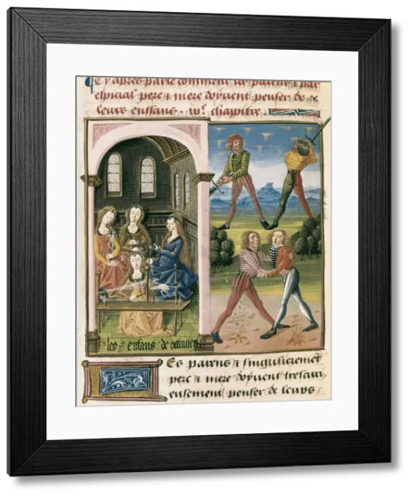 Framed Print : The Book of Good Morals by Jacques Le Grant (1464) Framed Print : The Book of Good Morals by Jacques Le Grant (1464)
