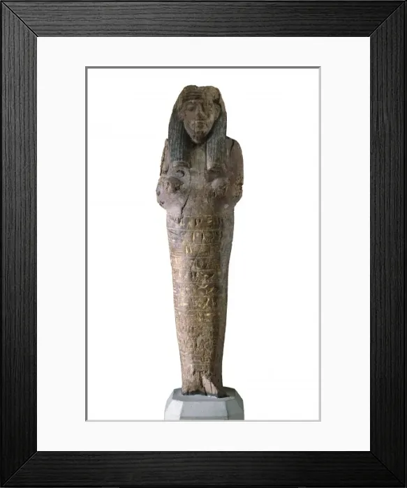 Framed Print : Ushabti with inscriptions. 1554 BC. Polychrome Framed Print : Ushabti with inscriptions. 1554 BC. Polychrome
