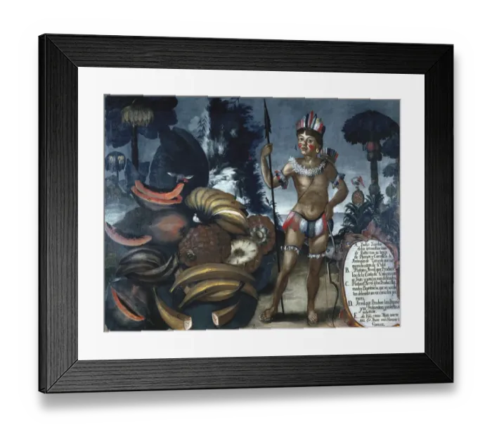 Framed Print : ALBAN, Vicente (18th c. ). Yumbo Indian from Framed Print : ALBAN, Vicente (18th c. ). Yumbo Indian from