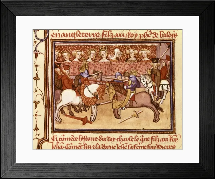 Framed Print : Competition during Charles Vs reign. Illustration Framed Print : Competition during Charles Vs reign. Illustration