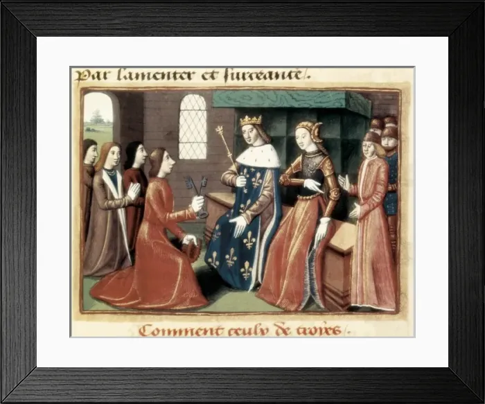 Framed Print : Surrender of Troyes. The bourgeoises deliver Framed Print : Surrender of Troyes. The bourgeoises deliver