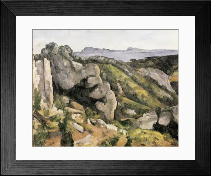 Framed Print : CEZANNE, Paul (1839-1906). Rocks at L Estaque Framed Print : CEZANNE, Paul (1839-1906). Rocks at L Estaque