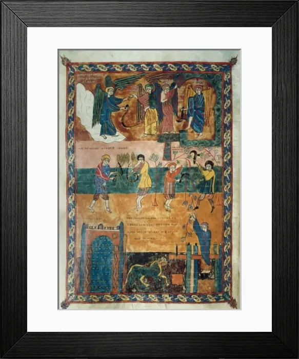 Framed Print : Beatus of Valcavado. 970. Page painted by Oveco Framed Print : Beatus of Valcavado. 970. Page painted by Oveco