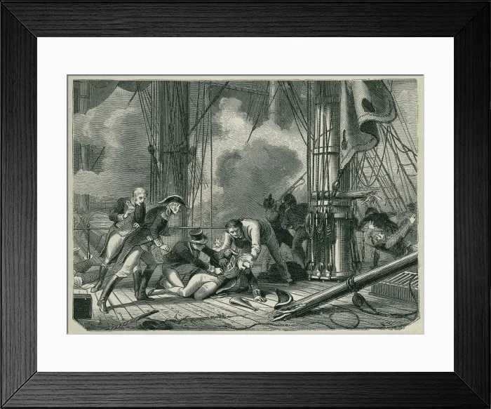 Framed Print : Battle of Trafalgar (1805). Death of the English Framed Print : Battle of Trafalgar (1805). Death of the English