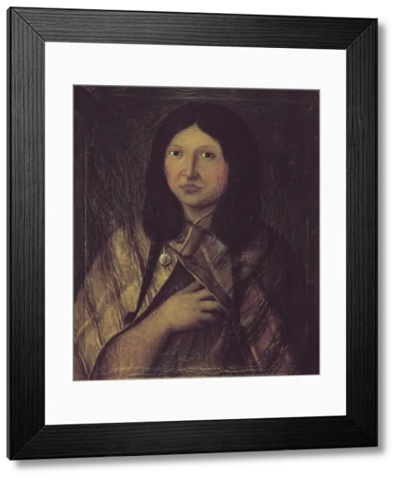 Framed Print : Malaspina expedition. Portrait of a Indian girl Framed Print : Malaspina expedition. Portrait of a Indian girl