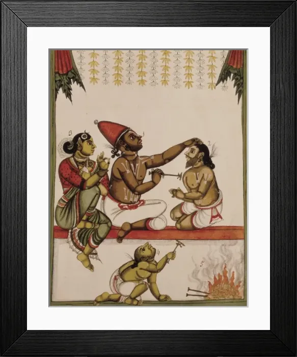 Framed Print : Book of the Moghul. Ms. 8300. 17th c. Tatoo Framed Print : Book of the Moghul. Ms. 8300. 17th c. Tatoo