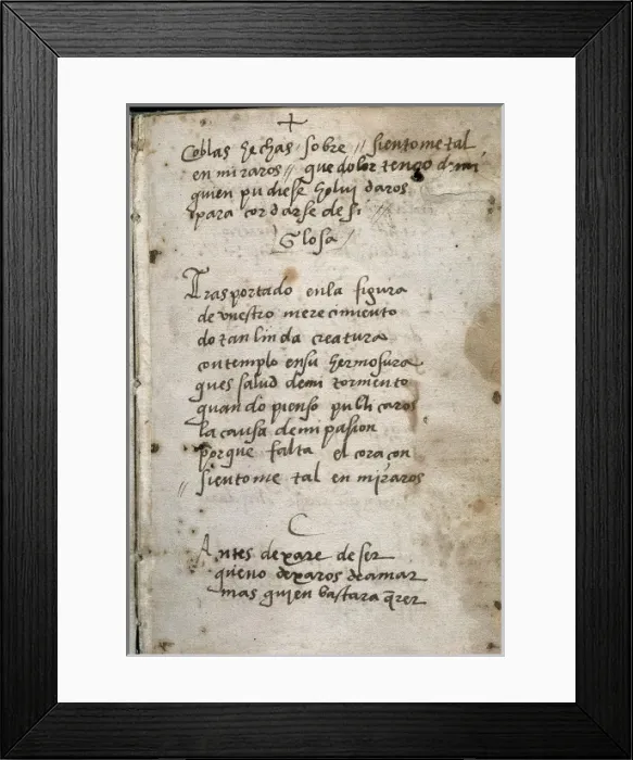 Framed Print : BOSCAN Y ALMOGAVER, Juan (1495-1542). Spanish Framed Print : BOSCAN Y ALMOGAVER, Juan (1495-1542). Spanish