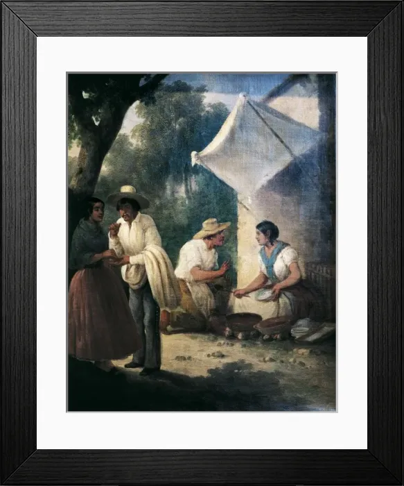 Framed Print : SERRANO, Manuel (19th century). Food Vendor Framed Print : SERRANO, Manuel (19th century). Food Vendor