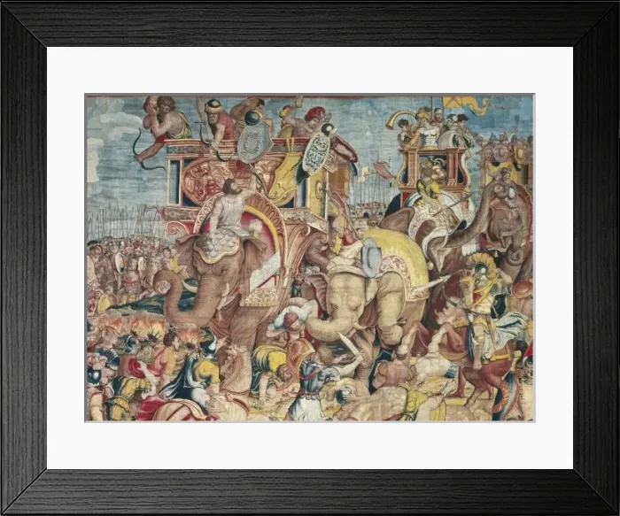 Framed Print : Battle of Zama. 16th c. SPAIN. Madrid. Royal Framed Print : Battle of Zama. 16th c. SPAIN. Madrid. Royal