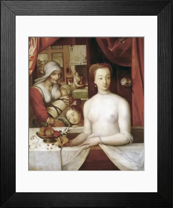 Framed Print : Estr饳, Gabrielle d, Duchesse de Beaufort Framed Print : Estr饳, Gabrielle d, Duchesse de Beaufort