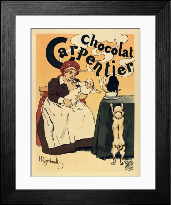 Framed Print : Advertisement of the chocolate brand Carpentier Framed Print : Advertisement of the chocolate brand Carpentier