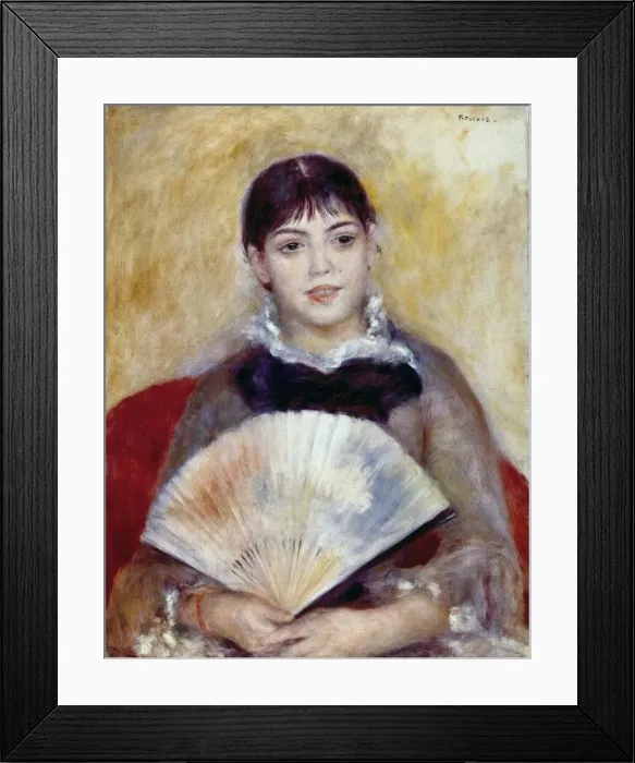 Framed Print : RENOIR, Pierre-Auguste (1841-1919). Girl with Framed Print : RENOIR, Pierre-Auguste (1841-1919). Girl with