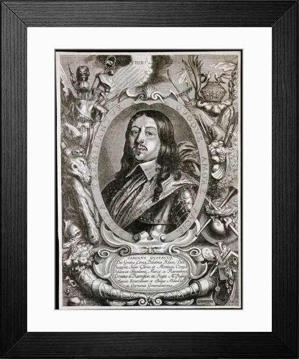 Framed Print : CHARLES X GUSTAV (1622-1660). King of Sweden Framed Print : CHARLES X GUSTAV (1622-1660). King of Sweden