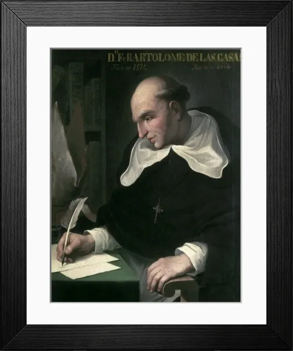 Framed Print : LAS CASAS, Fray Bartolome (1474-1566). Spanish Framed Print : LAS CASAS, Fray Bartolome (1474-1566). Spanish