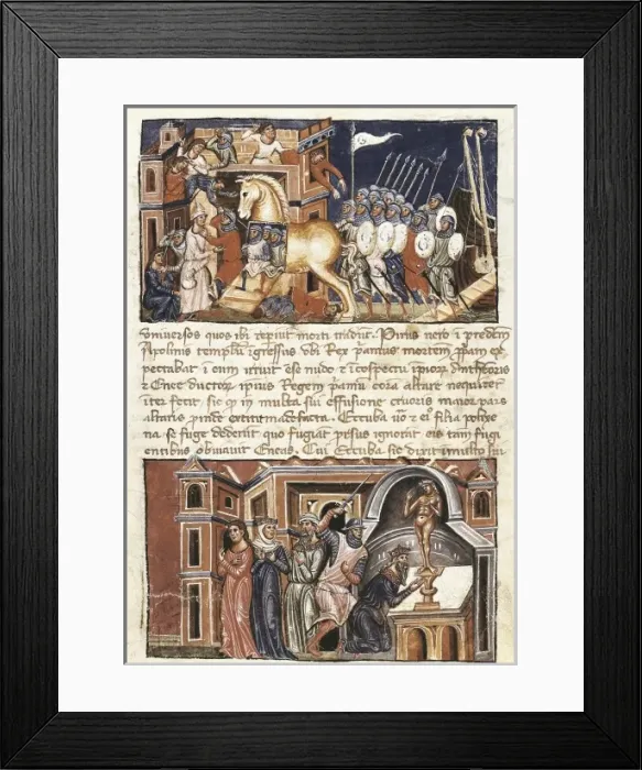 Framed Print : Trojan War. Siege and assault on the city of Framed Print : Trojan War. Siege and assault on the city of