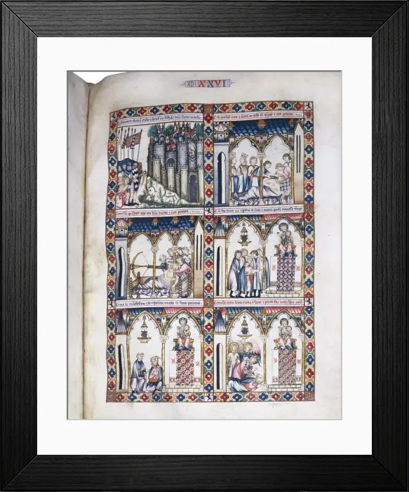 Framed Print : Alfonso X, called The Wise (1221-1284). Cantigas Framed Print : Alfonso X, called The Wise (1221-1284). Cantigas