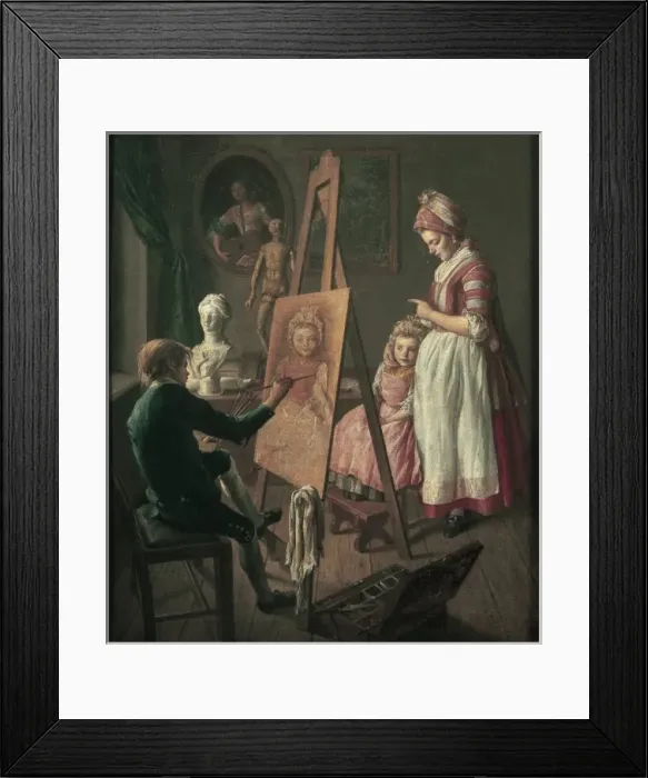 Framed Print : FIRSOV, Ivan Ivanovich (1733-1785). A Young Painter Framed Print : FIRSOV, Ivan Ivanovich (1733-1785). A Young Painter