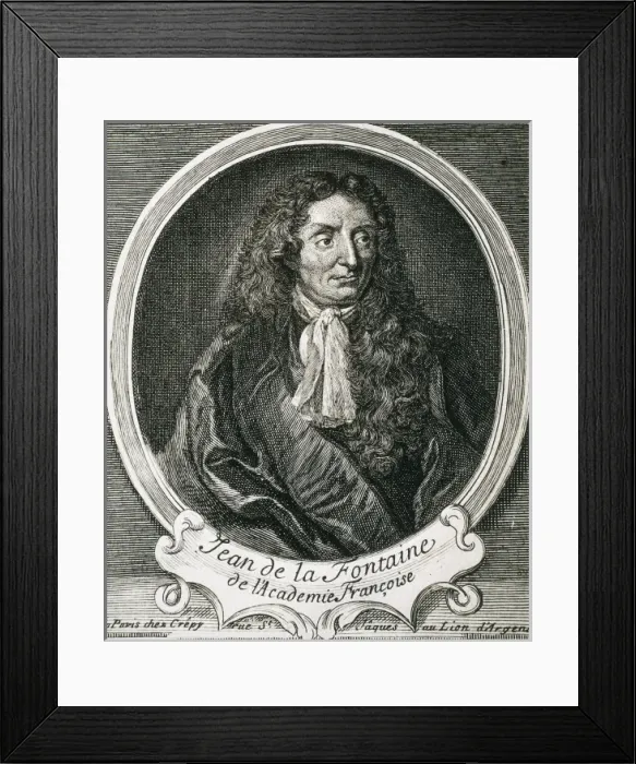 Framed Print : LA FONTAINE, Jean de (1621-1695). French writer Framed Print : LA FONTAINE, Jean de (1621-1695). French writer