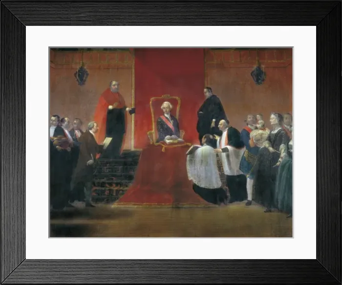 Framed Print : TRAMULLES, Manuel (1715-1791). Charles III taking Framed Print : TRAMULLES, Manuel (1715-1791). Charles III taking