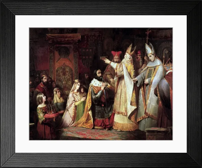 Framed Print : CHARLEMAGNE or CHARLES I (742-814). King of Framed Print : CHARLEMAGNE or CHARLES I (742-814). King of