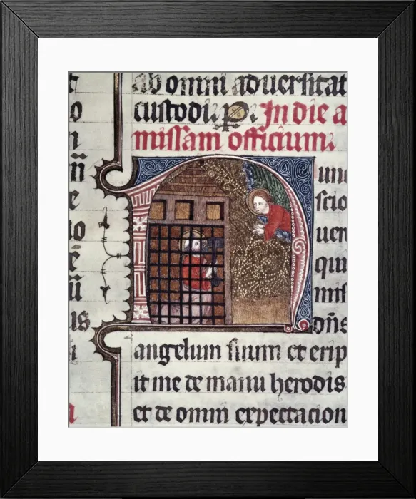 Framed Print : Missal of Sant Cugat del Vall鳮Miniature painting Framed Print : Missal of Sant Cugat del Vall鳮Miniature painting