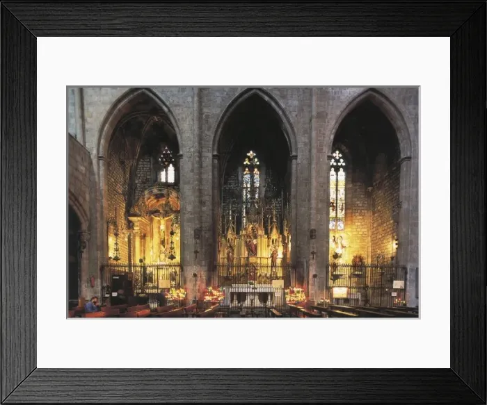 Framed Print : Church of Santa Maria del Pi. 1319-1453. SPAIN Framed Print : Church of Santa Maria del Pi. 1319-1453. SPAIN