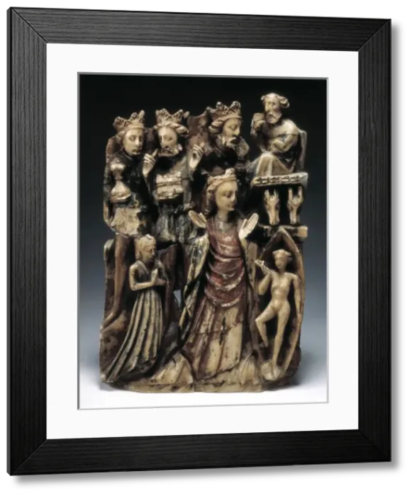 Framed Print : Adoration of the Magi (15th c. ). Alabaster. English Framed Print : Adoration of the Magi (15th c. ). Alabaster. English