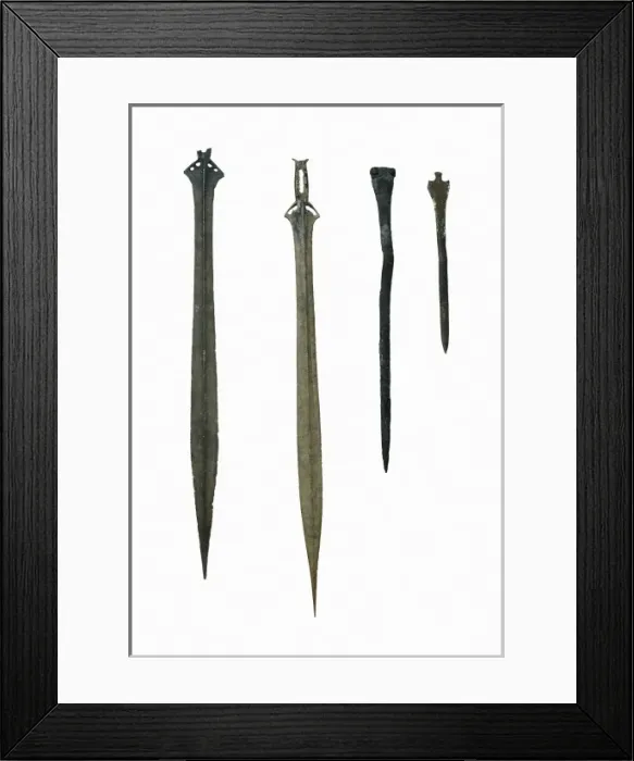 Framed Print : Swords and rapiers (8th c. BC. ). Bronze Age Framed Print : Swords and rapiers (8th c. BC. ). Bronze Age