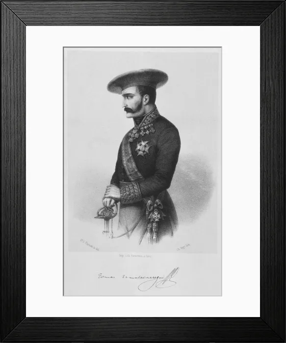 Framed Print : ZUMALACARREGUI, Tom᳠(1788-1835). Carlist general Framed Print : ZUMALACARREGUI, Tom᳠(1788-1835). Carlist general