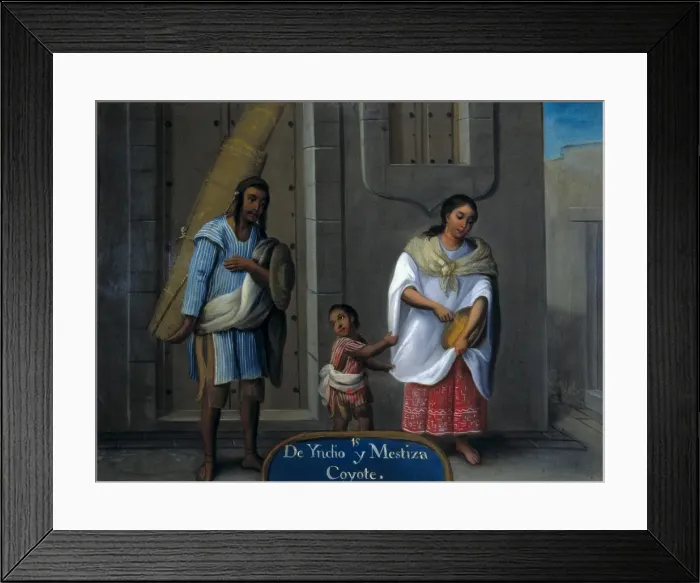 Framed Print : From Indian and Mestiza: Coyote. h. 1775 - 1800 Framed Print : From Indian and Mestiza: Coyote. h. 1775 - 1800