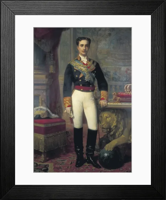 Framed Print : MADRAZO, Raimundo (1841-1920). Alfonso XII. end Framed Print : MADRAZO, Raimundo (1841-1920). Alfonso XII. end