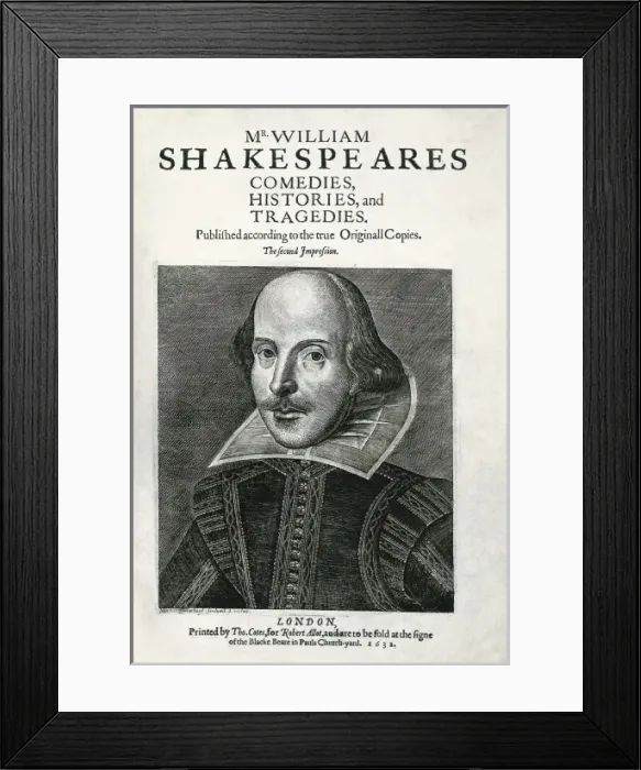 Framed Print : SHAKESPEARE, William (1564-1616). English poet Framed Print : SHAKESPEARE, William (1564-1616). English poet