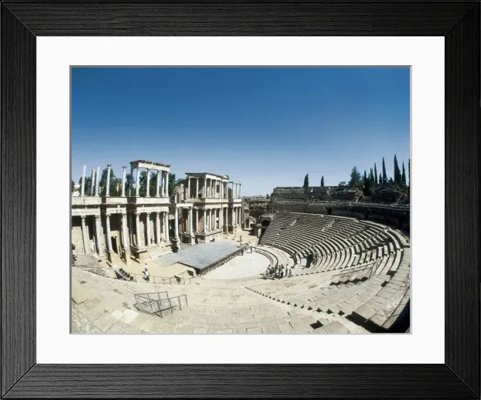 Framed Print : Roman Theatre in Merida. 16 -15 BC. SPAIN. M鲩da Framed Print : Roman Theatre in Merida. 16 -15 BC. SPAIN. M鲩da